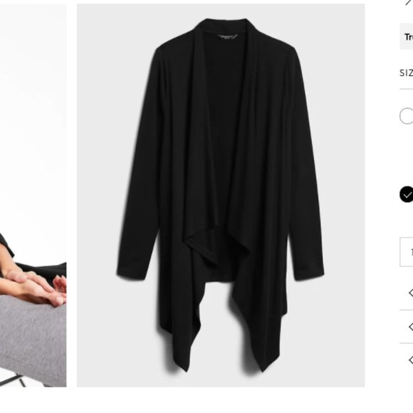 Banana Republic Baby Terry Waterfall Cardigan Small S Soft Layer - Picture 2 of 10